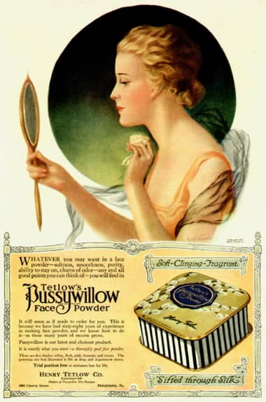 1917 Tetlow Pussywillow Face Powder