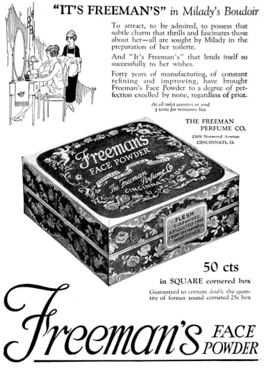 1921 Freemans Face Powder