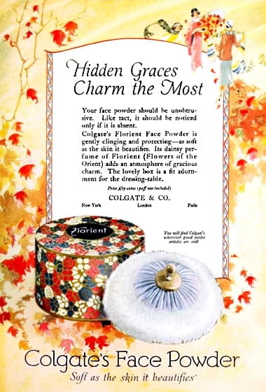 1924 Colgate face powder with puff