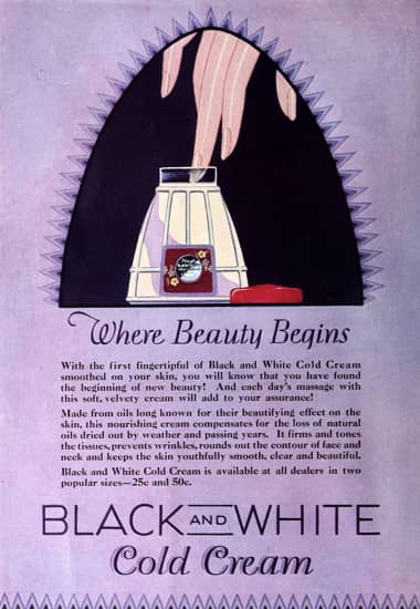 1928 Black and White Cold Cream