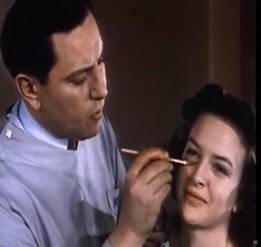 1939 Television make-up applied by Frank Factor