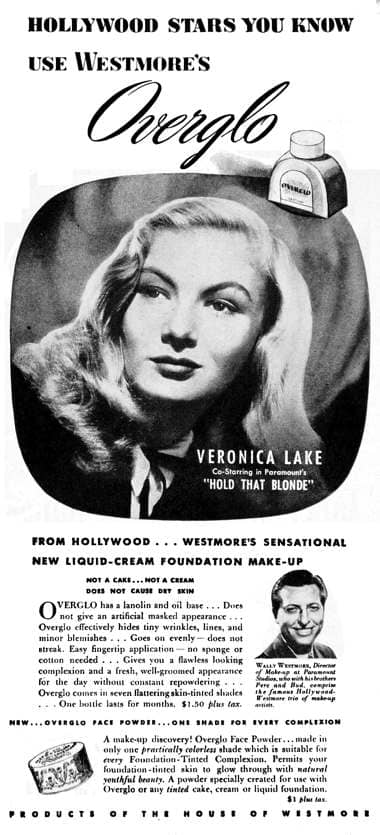 1945 Westmore Overglo Liquid Make-up and Face Powder