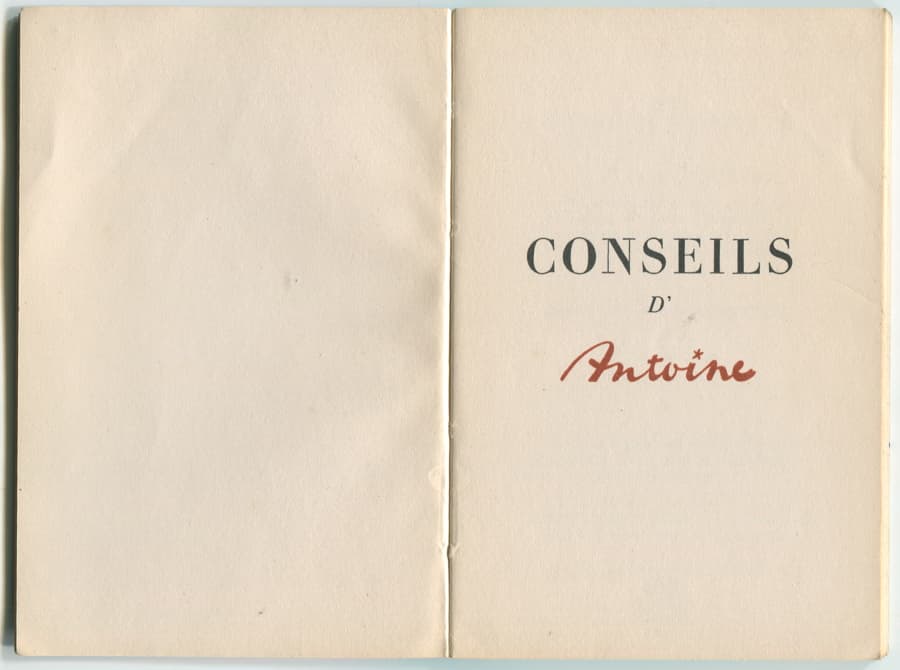 Conseils d'Antoine pages 2-3