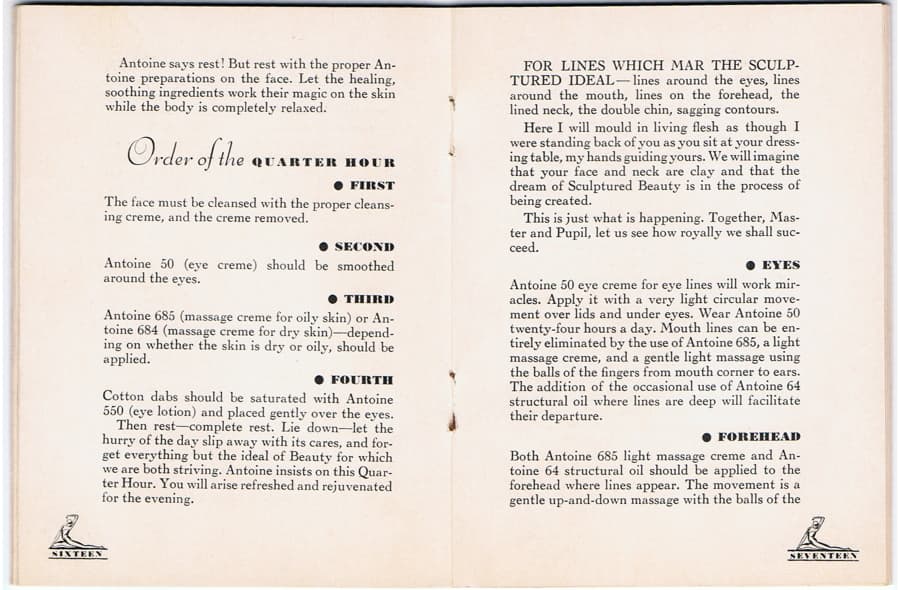 1932 Antoine de Paris his Method pages 16-17