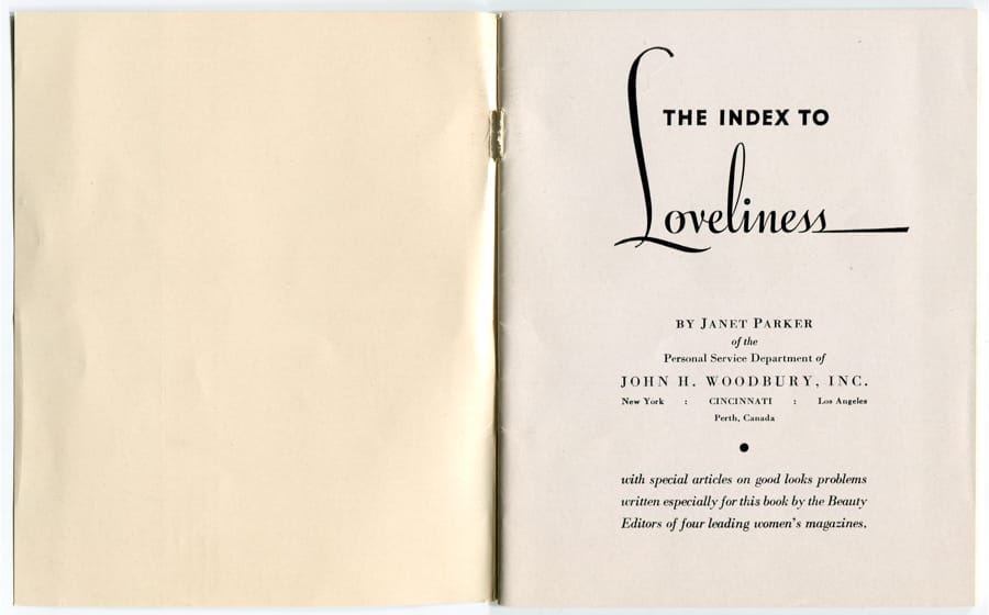 The Index to Loveliness page 1