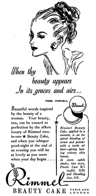 1947 Rimmel Beauty Cake with turtle oil