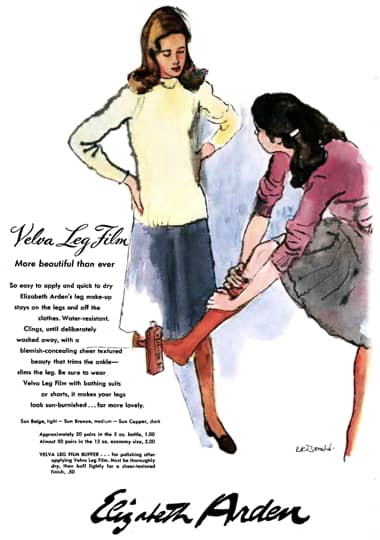 1945 Elizabeth Arden Velva Leg Film