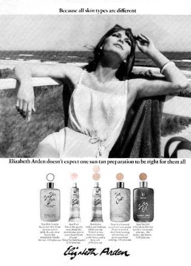 1964 Elizabeth Arden sun preparations