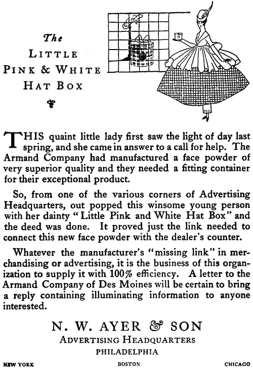 1917 Trade advertisement for N. W. Ayer &and Sons