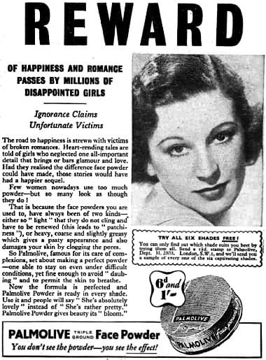 1937 Palmolive Face Powder