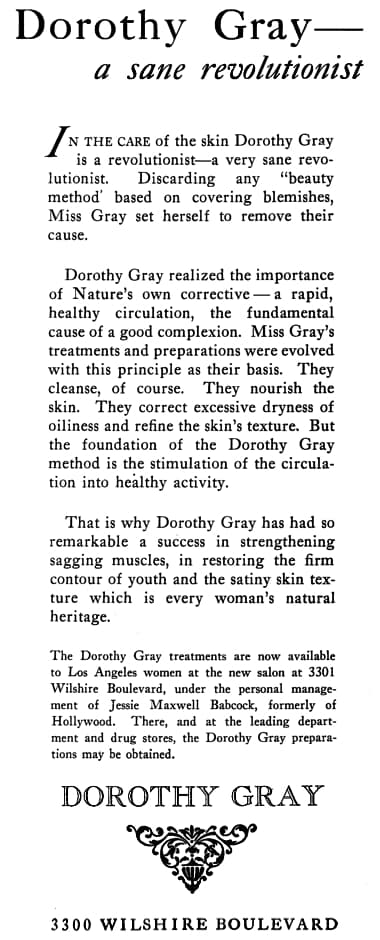 1927 Dorothy Gray Los Angeles