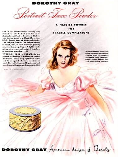 1940 Dorothy Gray Portrait Face Powder