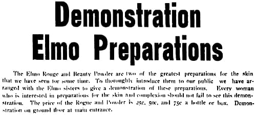 1909 Elmo Sisters demonstration