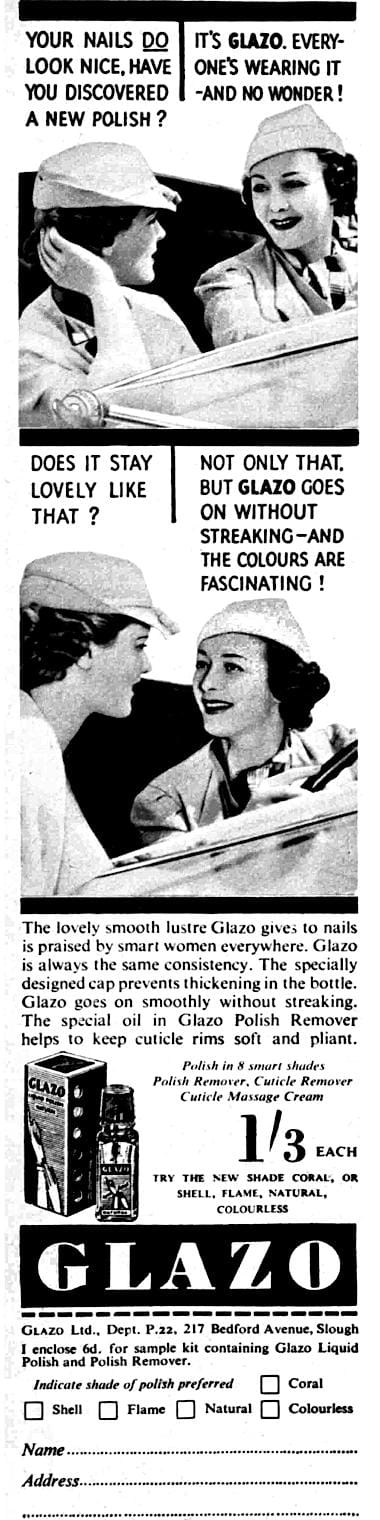 1936 Glazo Nail Polish