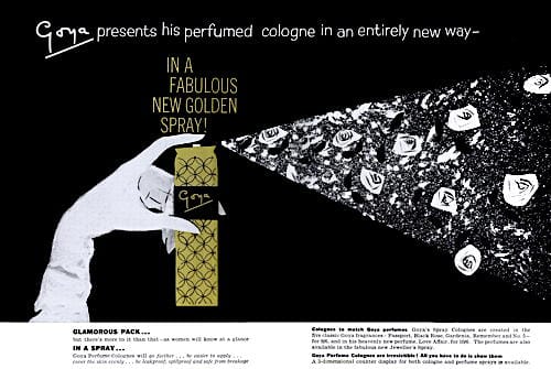 1960 Trade advertisement for Goya Golden Spray