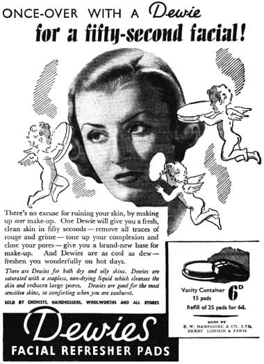 1939 Dewies Facial Refresher Pads