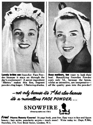 1951 Snowfire Face Powder