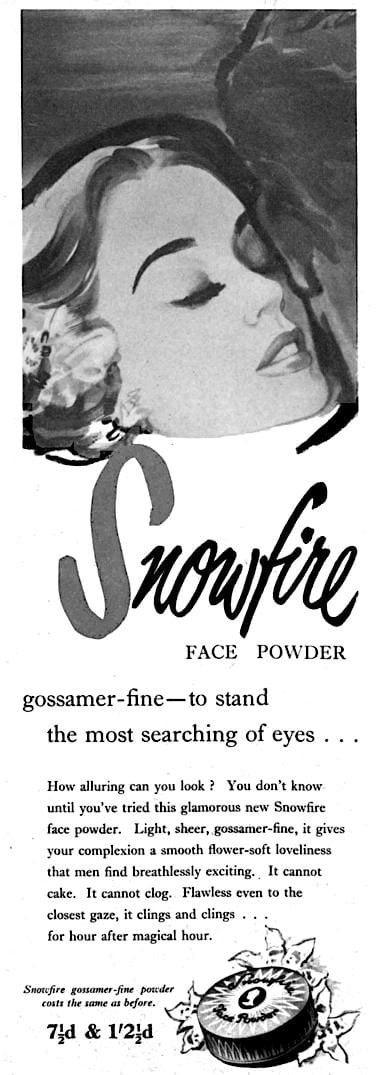 1954 Snowfire Face Powder