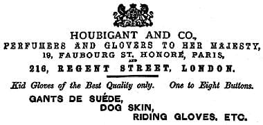 1876 Houbigant and Co, perfumers and glovers