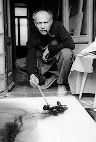 Enrico Donati in his studio