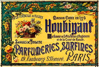 Mid-nineteenth-century Houbigant counter card