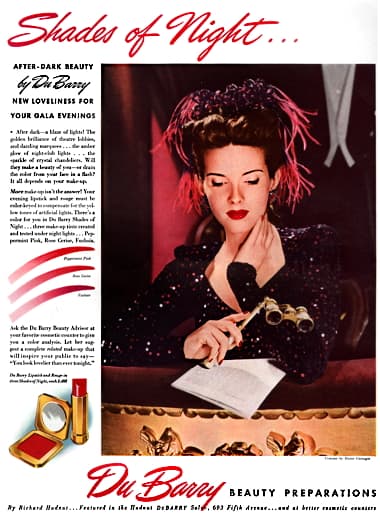 1941 Du Barry Peppermint Pink Rose Cerise and Fuchsia Lipsticks