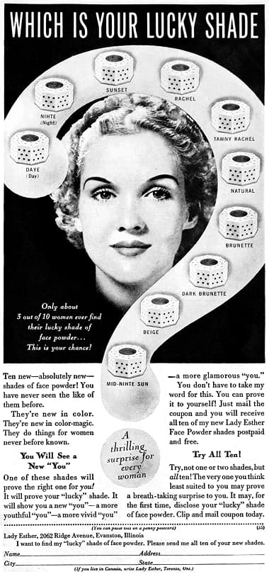 1937 Lady Esther Face Powder