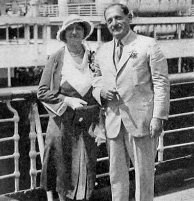 1931 Myram and Edna Picker leaving for Europe on the S.S. Minnetonka