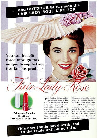 1957 Trade Advertisement for Fair Lady Rose