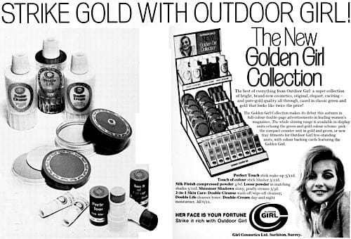 1969 Trade advertisement for Outdoor Girl Golden Series