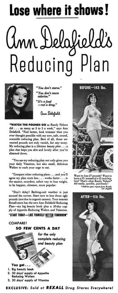 1953 Ann Delafield Reducing Plan