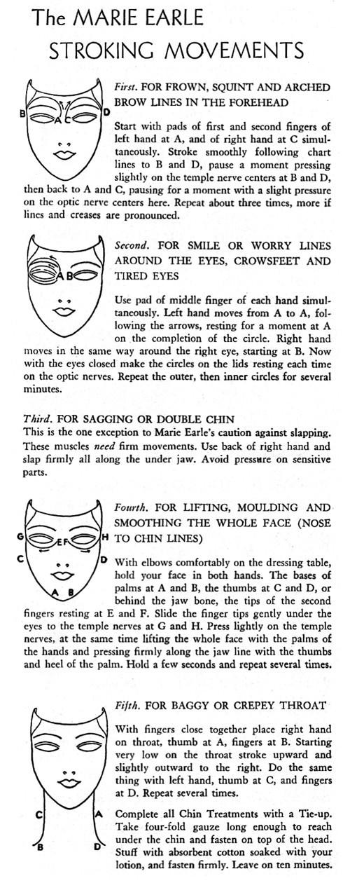 1933 Marie Earle stroking technique