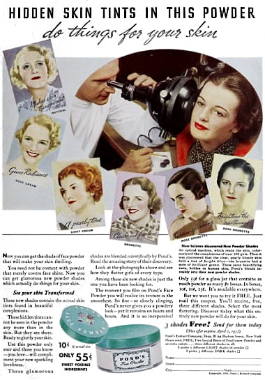 1935 Ponds Face Powder