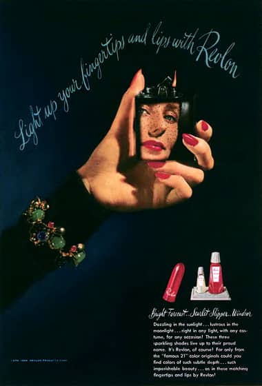 1944 Revlon Bright Forest, Scarlet Slipper and Windsor shades