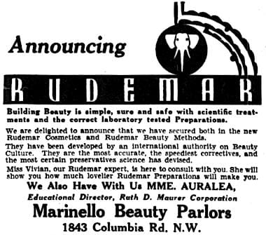 1930 Rudemar cosmetics and beauty methods at a Marinello salon