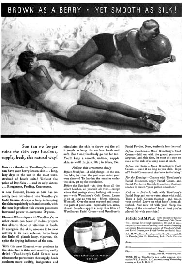 1933 Woodbury Cold Cream and Facial Cream