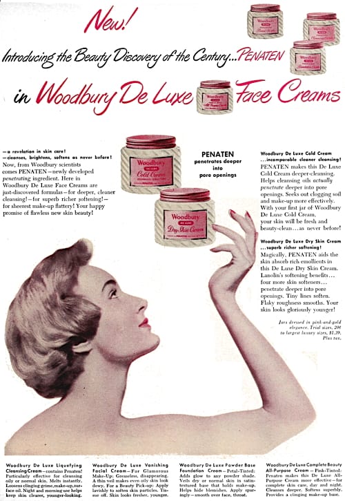 1949 Woodbury De Luxe Creams