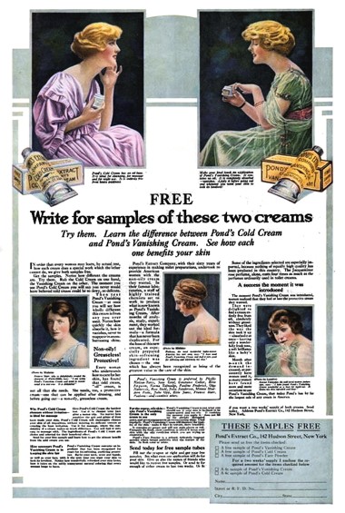 1916 Ponds Cold Cream and Vanishing Cream