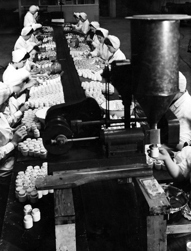 Jars of Invisible Foundation being assembled